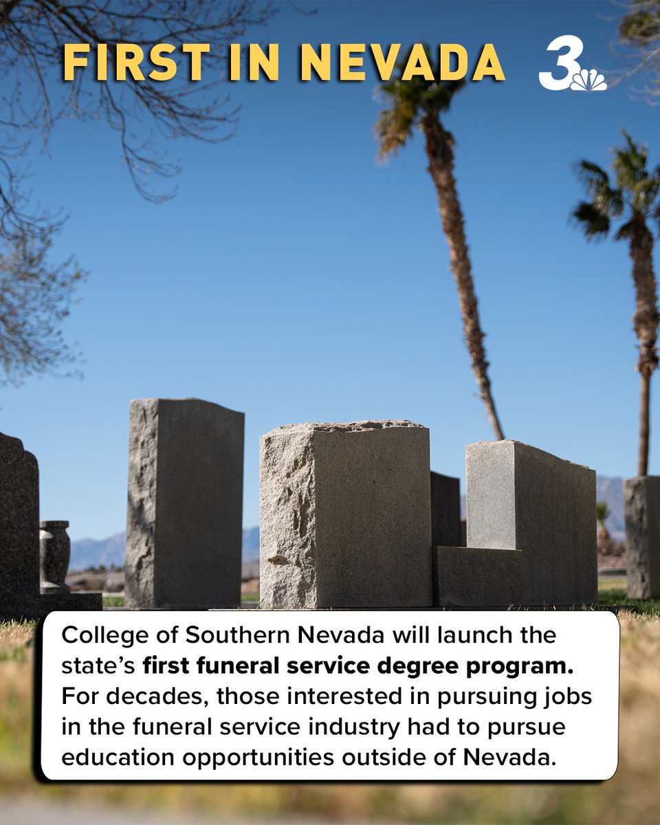 CSN is accepting student and instructor applications for the state's first funeral service degree program. The deadline for student applications is June 1, 2025.

MORE: bit.ly/4gYnaRQ