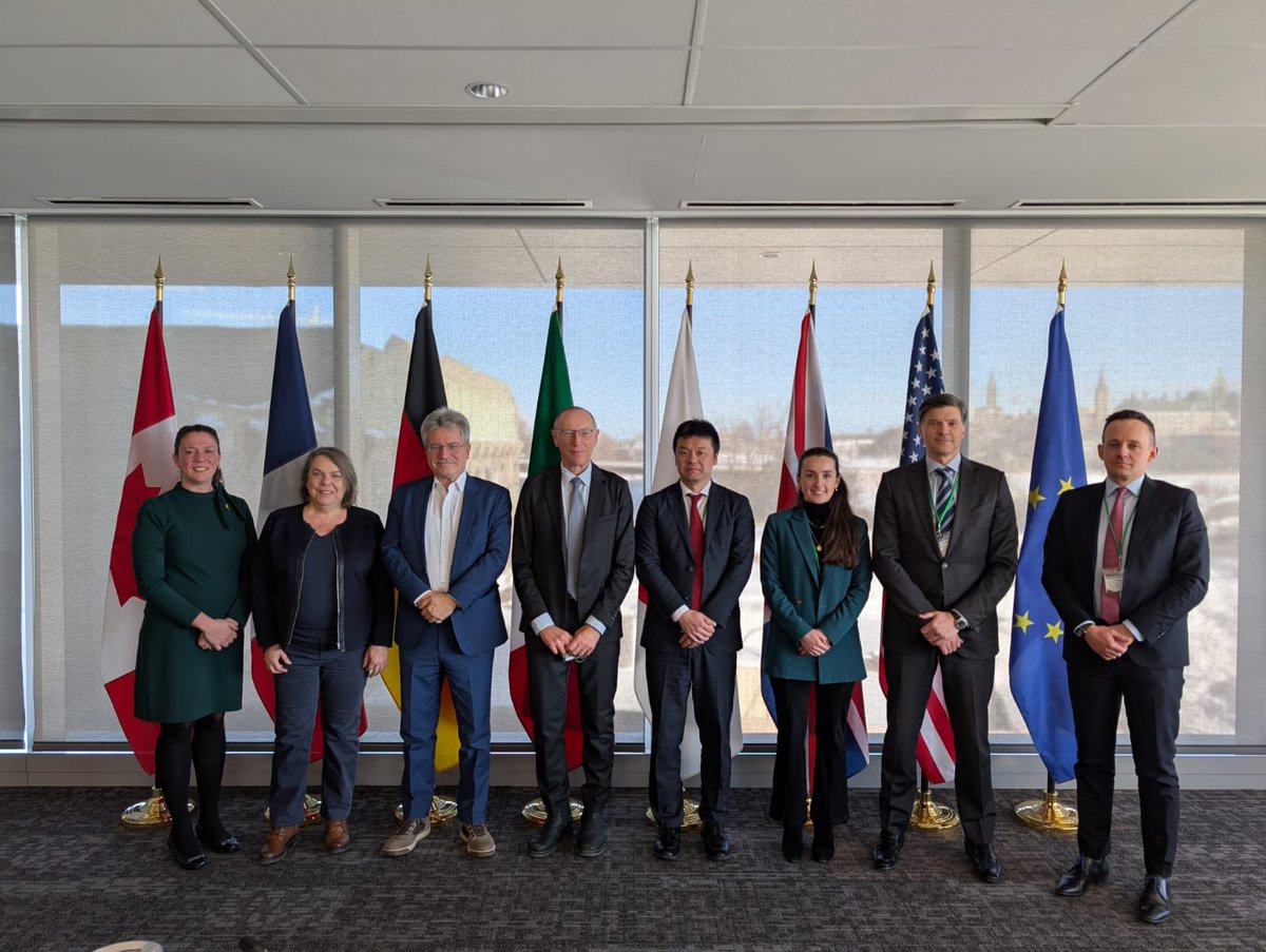 CdaRachelM's tweet image. Proud to have chaired our first 🇨🇦 G7 senior energy officials meeting in Ottawa this. We @NRCan brought our international partners together to discuss key issues such as critical minerals, energy security, innovation, efficiency, and affordability.