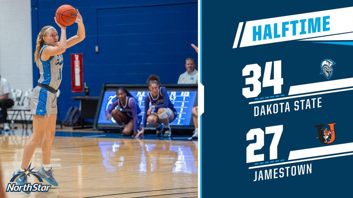dakotastate_wbb's tweet image. 🔥Halftime Update From Jamestown!

#TrojanNation #FastFreeFun