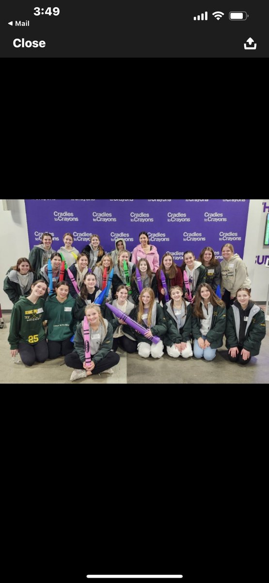 KP girls hockey team giving back with a good day of team bonding. #allin #stb