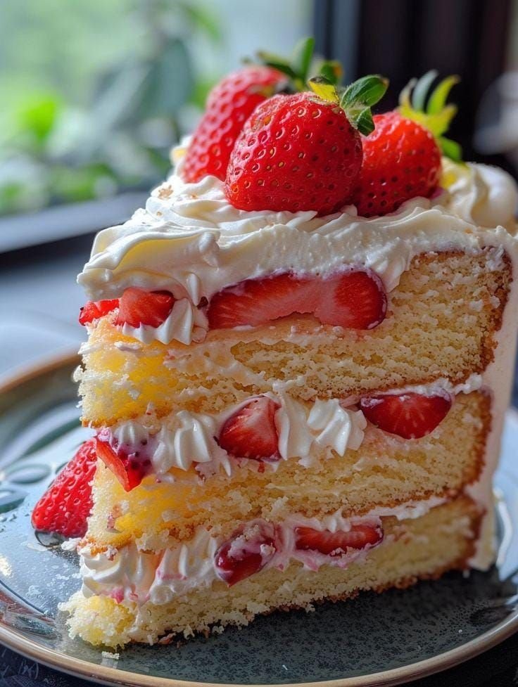 Strawberry Lemon Layer Cake