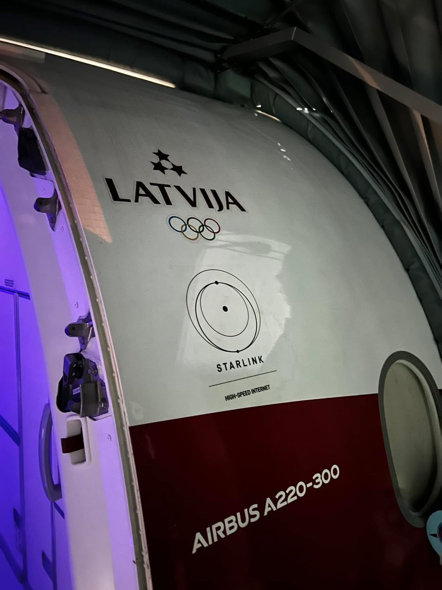 GLerhs's tweet photo. Well done 👏🏻 @airBaltic @SpaceX @Starlink @elonmusk https://t.co/dxaHx7cRDK