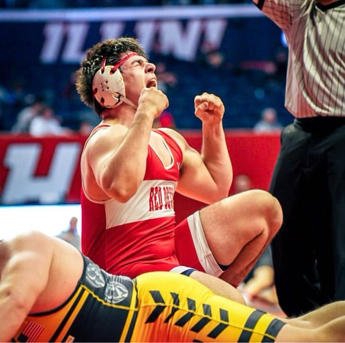IlliniWrestling's tweet photo. A few more of our wrestlers back in their IHSA State Championship days. 

@dannypucino I @MarkoIvan70 I @KoleBrower https://t.co/H0KSdO50bj