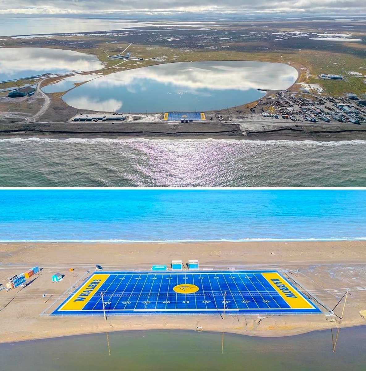 College Football Campus Tour (@cfbcampustour) on Twitter photo Cathy Parker Field - Utqiagvik, Alaska 
Home of the Barrow High Whalers 🐳 Cathy Parker Field - Utqiagvik, Alaska 
Home of the Barrow High Whalers 🐳