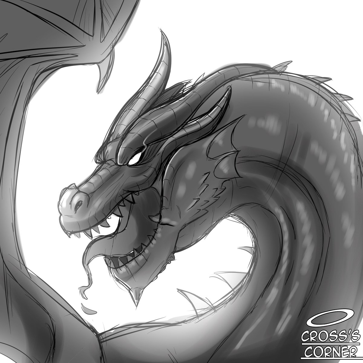 I sketched Fatalis as an exorcise