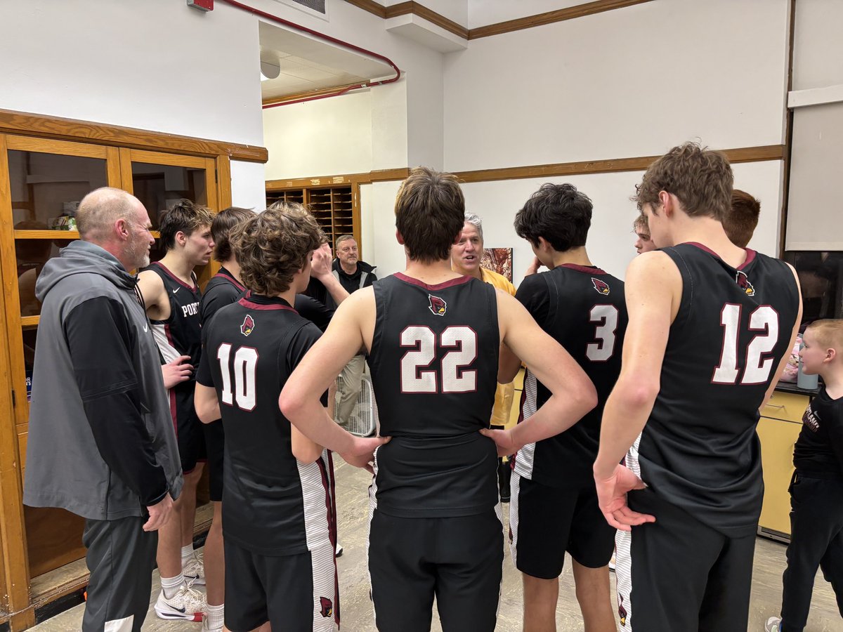 The Raiders are conference champs!  In an unreal high school basketball game, Portland defeated Lansing Sexton 61-59 in OT at JW Sexton High. Senior Chris Battley and Junior Tej Virk lead the way with 16 each, while Senior Dom Novara and Junior Kayden Dickerson added 10 apiece.