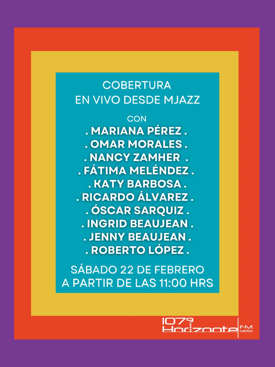 ¿Listxs para la tercera edición del <a href="/mjazzcdmx/">Festival M Jazz</a>? 😮‍💨👏

El sábado transmitimos en vivo desde el parque bicentenario, tendremos música, entrevistas y muchas sorpresas 👀📡