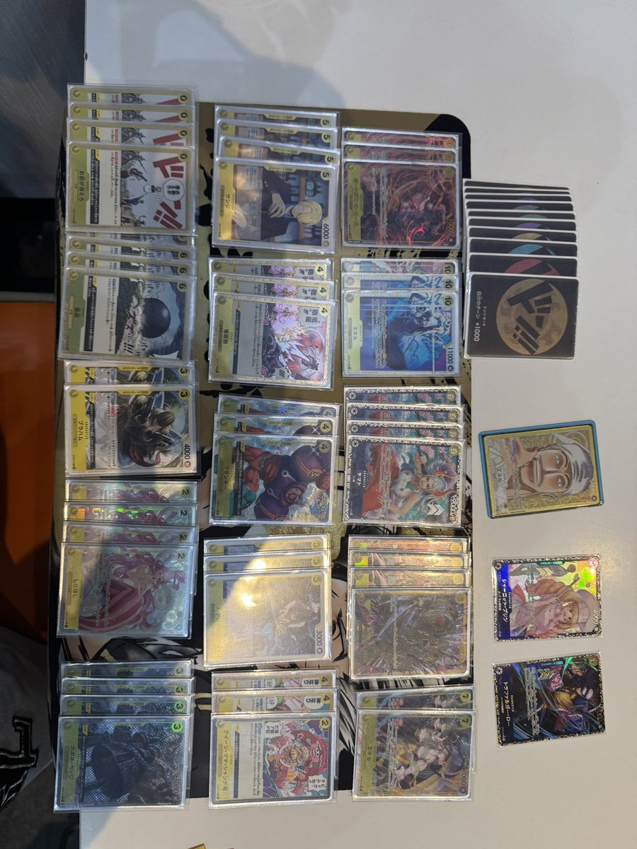 yuu021228's tweet photo. 2月21日
フラッグシップトイコンプ堺店
vsエネル 後攻
vs赤黄ベロベディ 後攻
vs赤緑チョッパー 後攻
vsエネル 先行
vs青ドフラ 後攻
やっと優勝できました！ https://t.co/RrcRPmEl4s