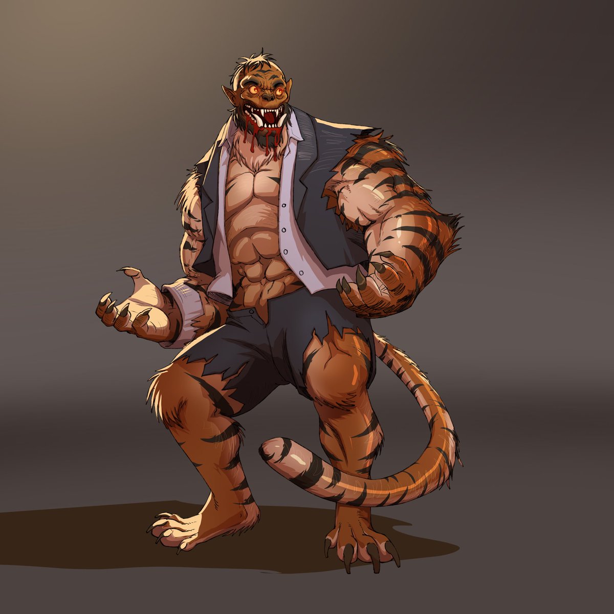 Another character design for a client of mine. It was nice to pull this off. 😌

Zephyr Tsang AKA The Tyger—a man who turns into a tiger-demon to hunt fellow monsters in the name of his devil, Zhong Kui.

#WritingCommunity 

cantrainallthetime.substack.com/?utm_source=su…