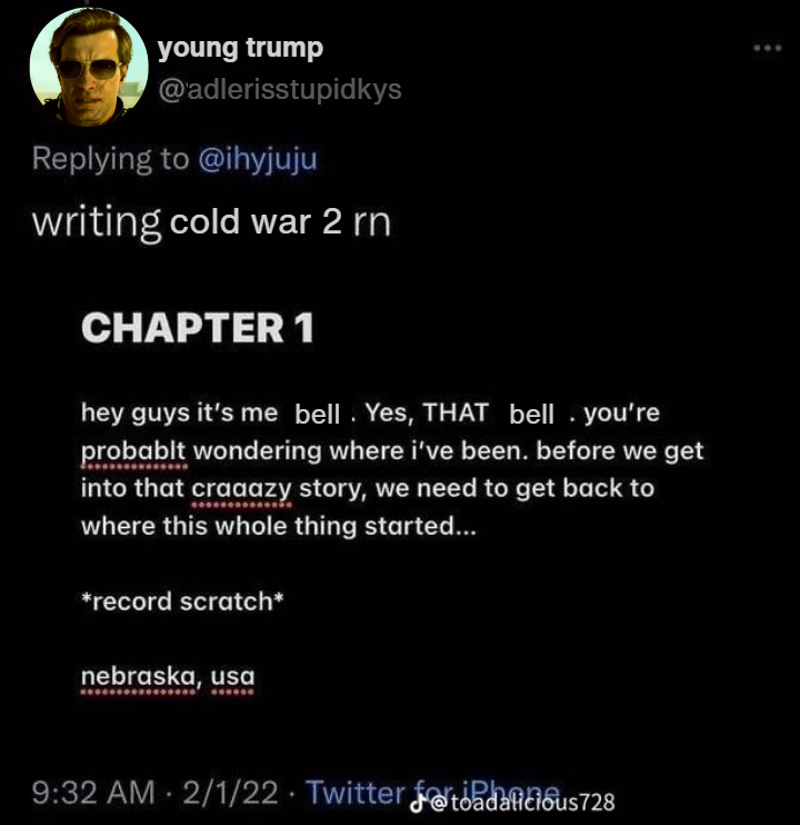 BellholeSniffer's tweet photo. #codcw https://t.co/aJeDXqsovD