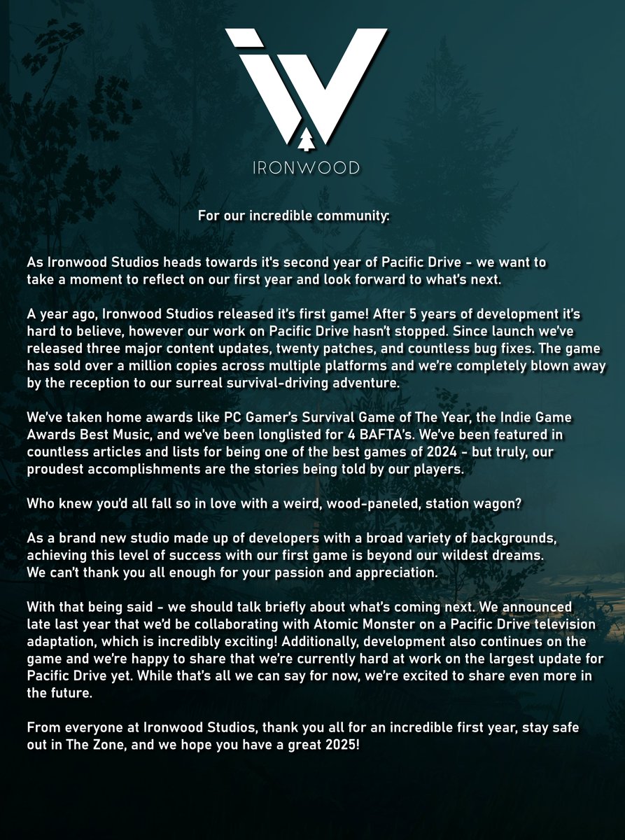 Happy anniversary to Pacific Drive! 🍾