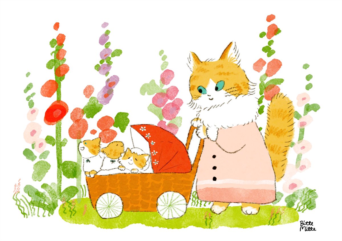 「#猫の日 #にゃんにゃんにゃんの日 」|ももろ　4／20発売絵本「パンダのパクパクきせつのごはん」のイラスト