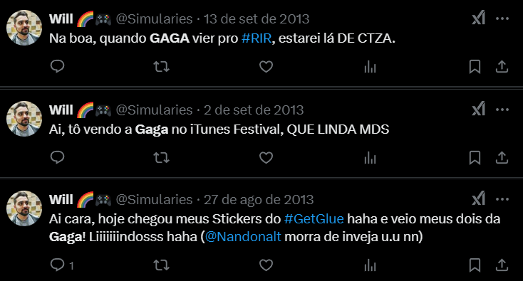Simularies's tweet photo. queria TANTO conseguir o vip da Gaga no #GAGACABANA 😭 Literalmente meu apelido na facul era Little Monster, desde sempre acompanhando tudinho e ainda hj 1% nos top ouvintes sabe? ME AJUDEM A CHEGAR NO @santander_br PFV 😭

Nome: Willian
Cidade: Florianópolis
Fã desde 2010 ♥ https://t.co/w9WSkq3wkX