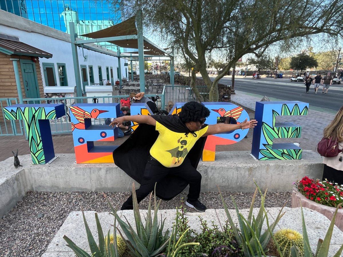 BLACKMANFANS's tweet photo. Lookout Tempe Blackman has arrived!  #blackmantour #superherovibes #blackman #comedy https://t.co/VAks4TYpCf