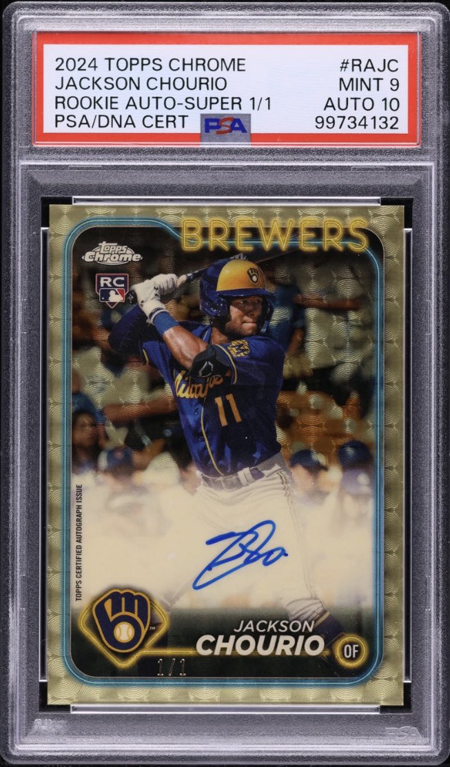 FanaticsCollect's tweet image. A pair of top-tier superfractors ending this Sunday in the Weekly Auction 🏆

#JacksonChourio #EllyDeLaCruz #MLB #Baseball #SportsCards #BaseballCards #Collect #Hobby