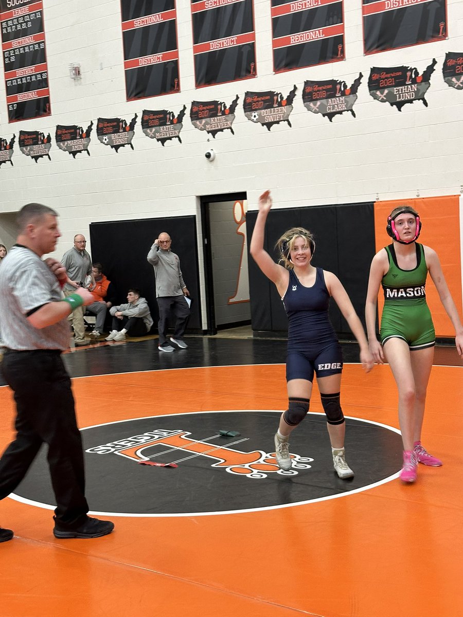 History is made!!!  Edgewood’s first female district qualifier and first ever sectional placer.  Morgan Young has set the standard!
#THEEDGE #Edgewrestling