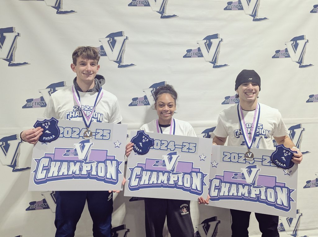 Congratulations to our 3 individual Section 5 Champions! 🥇💨🥇💨🥇💨
<a href="/dallisjones711/">Dallis Jones</a> - 55m - 7.24
<a href="/Santino_Young08/">Santino Young</a> - 600m - 1:27.83
Filippo Bianchini - High Jump - 6'3"

<a href="/AQ__Athletics/">Aquinas Athletics</a> <a href="/AQAlumni/">Aquinas Alumni</a> <a href="/AQInstitute/">The Aquinas Institute of Rochester</a> <a href="/AQPrincipal/">AQPrincipal</a> <a href="/PrimetimeBall_/">Primetime585⭕️</a>