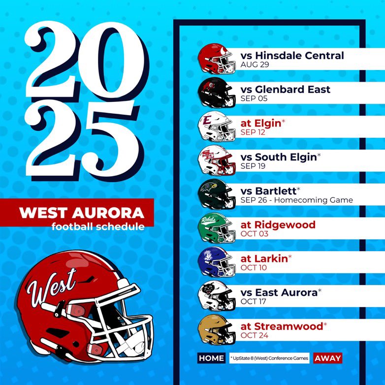 West Aurora Football (@wablackhawkfb) on Twitter photo 🚨2025 SCHEDULE DROP🚨
Graphic courtesy of <a href="/CarterVelez31/">Carter Velez</a>
Week 0 vs <a href="/FOOTBALLWVHS/">Waubonsie Valley Football</a> then…
<a href="/thesouc/">Steve Soucie</a> <a href="/EDGYTIM/">Timothy “EDGYTIM” OHalloran</a> <a href="/mikeclarkpreps/">MikeClarkPreps</a> <a href="/WAHSBlackhawks/">WestAuroraAthletics</a> <a href="/WAactivities/">WestAuroraActivities</a>
#ProtectTheWest
#DBD 🚨2025 SCHEDULE DROP🚨
Graphic courtesy of <a href="/CarterVelez31/">Carter Velez</a>
Week 0 vs <a href="/FOOTBALLWVHS/">Waubonsie Valley Football</a> then…
<a href="/thesouc/">Steve Soucie</a> <a href="/EDGYTIM/">Timothy “EDGYTIM” OHalloran</a> <a href="/mikeclarkpreps/">MikeClarkPreps</a> <a href="/WAHSBlackhawks/">WestAuroraAthletics</a> <a href="/WAactivities/">WestAuroraActivities</a>
#ProtectTheWest
#DBD
