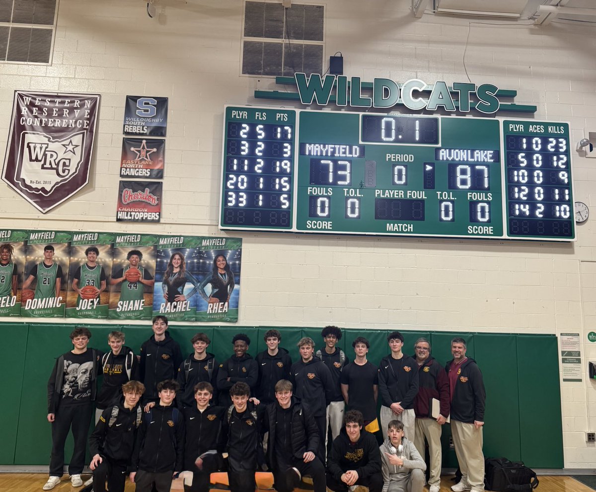 Shoremen 87 Mayfield 73.  Sectional Champs!!  On to@the Districts Wednesday night.