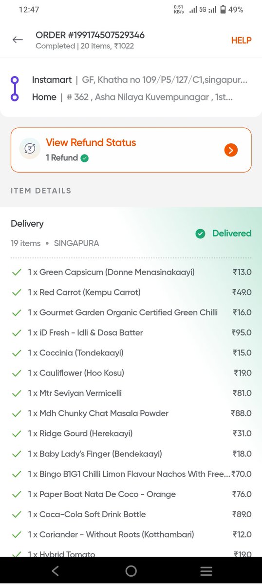 Manav_Cule's tweet photo. @SwiggyCares The issue was with the carrot.....3 i got..2 were half rotten and 1 was not good either....I have attached the photos in the chat with customer care https://t.co/S4XEGngDoV