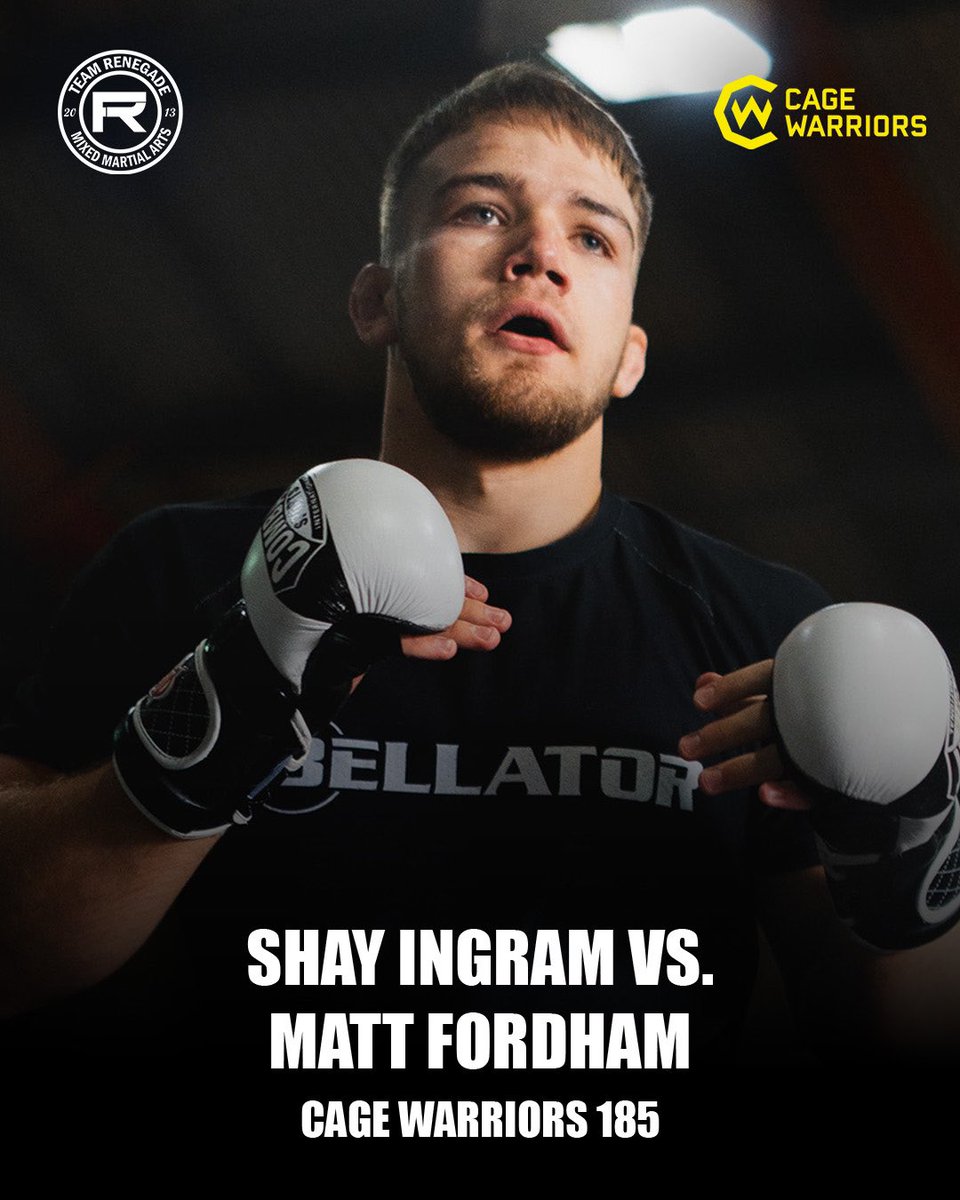 TeamRenegadeBJJ's tweet photo. Shay Ingram Fight News! 🚨

‘The Fridge’ makes his second #CageWarriors walk on March 15th 🔥

#TeamRenegade https://t.co/1dl0iaRhOq