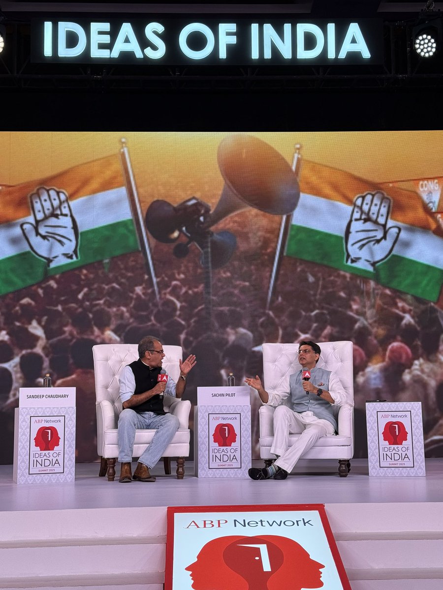 Sachin Pilot speaks up about INC’s debacle in recent state polls, opposition’s role of constructive criticism and talent retention within Congress.

Watch live: youtube.com/live/39qyiwkt5…

#IdeasOfIndia2025 <a href="/abplive/">ABP LIVE</a> <a href="/ABPNews/">ABP News</a>