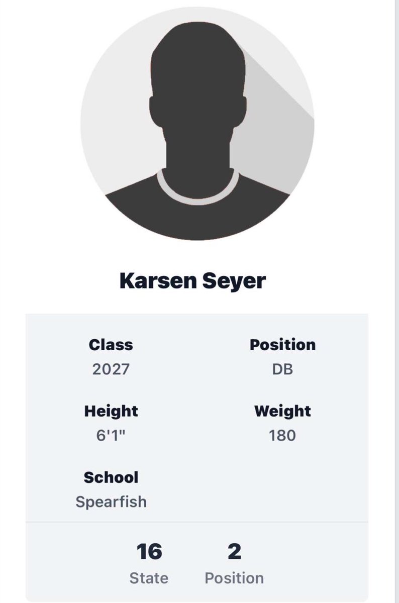 Karsen Seyer (@karsenseyer5) on Twitter photo Very excited to be ranked #2 DB 27’ Thank you <a href="/NWahlScouting/">Nate Wahl</a> <a href="/PrepRedzoneDAK/">Prep Redzone Dakotas</a> <a href="/Spartans_FB/">Spearfish Spartan Football</a> Very excited to be ranked #2 DB 27’ Thank you <a href="/NWahlScouting/">Nate Wahl</a> <a href="/PrepRedzoneDAK/">Prep Redzone Dakotas</a> <a href="/Spartans_FB/">Spearfish Spartan Football</a>