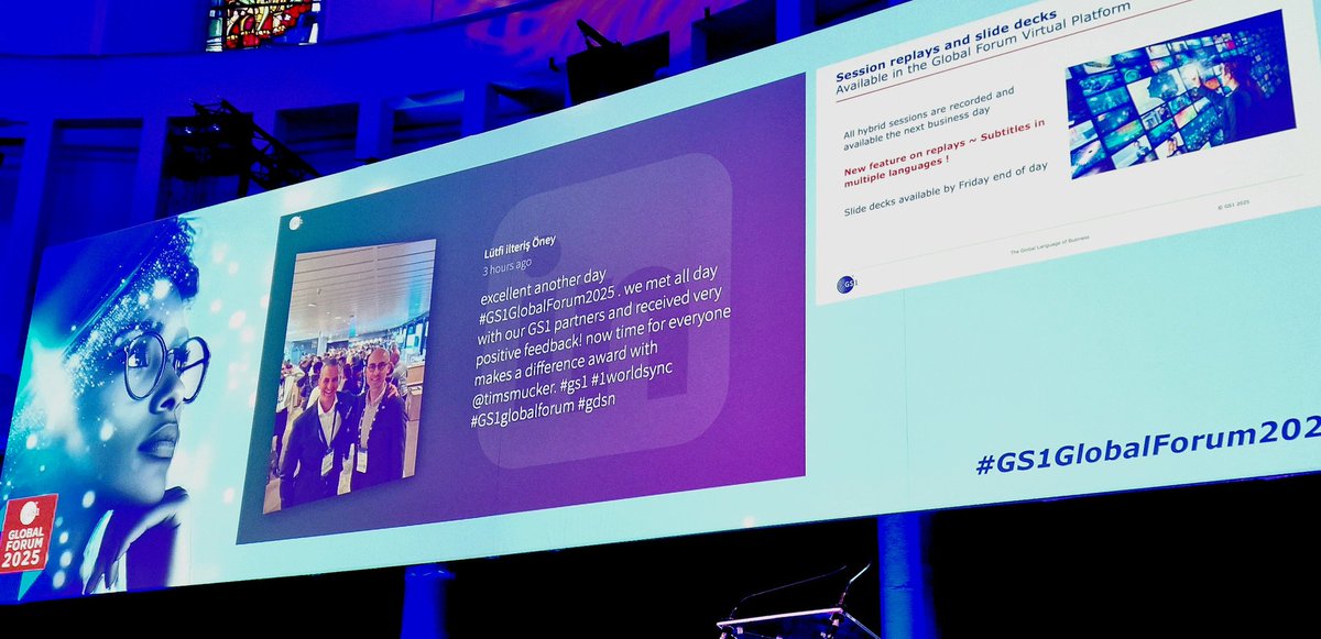 ilterisoney's tweet photo. my linkedin post made it to the plenary :)

nice isn't it?

thank you #GS1 and #1WorldSync for such an incredible week.

#gs1globalforum2025 #1worldsync #gdsn #ecommerce https://t.co/ccV7N5TgNx