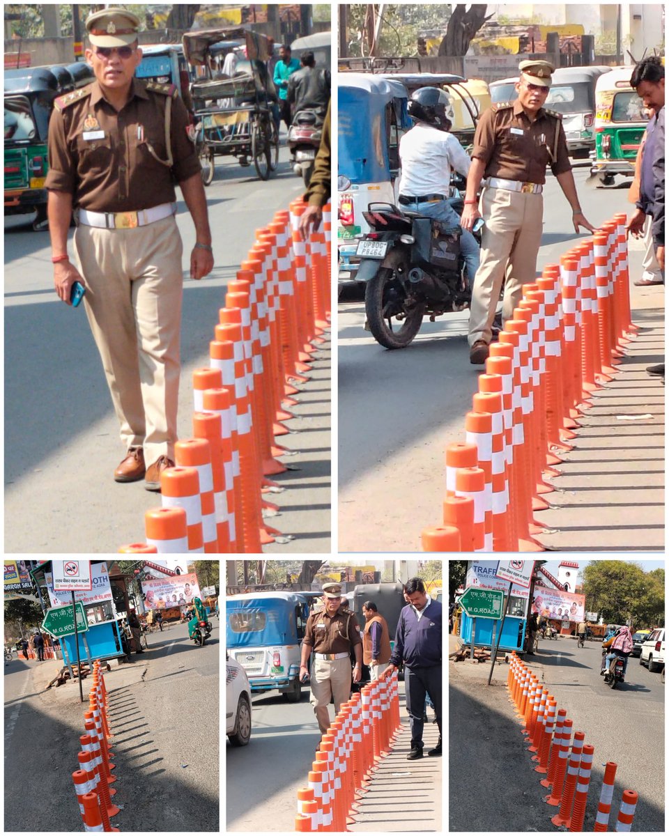 Agratraffic's tweet photo. #यातायात_बुलेटिन
आगरा के कलेक्ट्रेट तिराहे पर अपने से बाएं जाने वाले रास्ते को #Leftfree करने हेतु #यातायात_पुलिस द्वारा सड़क पर डिवाइडर/बोलार्ड लगवा कर रास्ते को #Leftfree कराया गया।
यातायात हेल्पलाइन नंबर - 9548524141
@uptrafficpolice
@AgraPolice https://t.co/78B45pBhg8