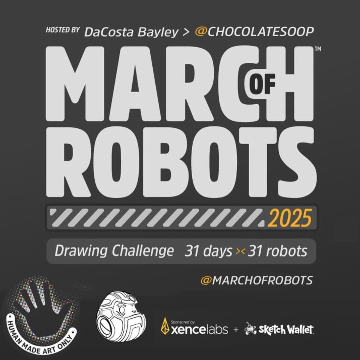 March of Robots 2025! This event celebrates creativity, design, and all things robots.
The prompts are live on the official March of Robots Instagram (@marchofrobots), so be sure to check them out

#Xencelabs #MarchofRobots2025 #CreativeDesign