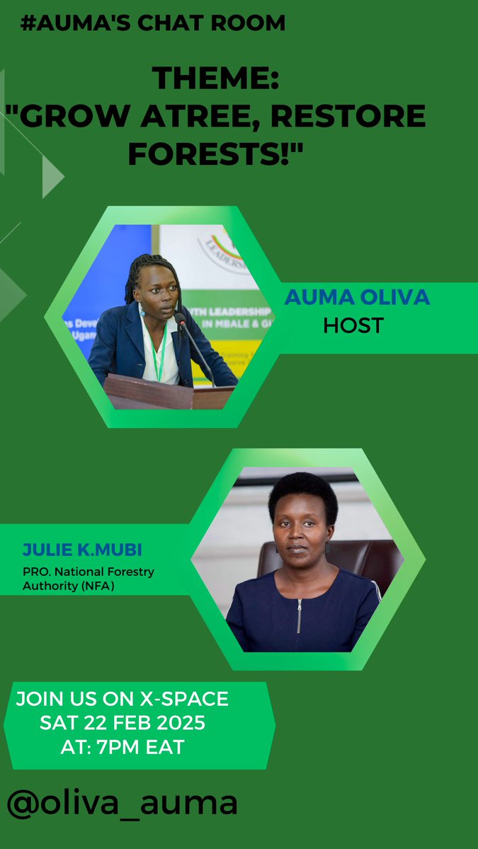 Join me on Saturday 22/2/25 at 18:00 EAT, we digest matters of conservation through sustainable forestry management.