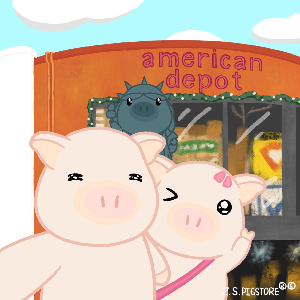 zspigstore's tweet photo. Last day of Okinawa trip
📍American Village
It’s such a beautiful place 😍
It feels like traveled to America!!
A day filled with taking lots of beautiful photos ❤️

#Okinawa #americanvillage #travelvlog #pig #piggy #illustrations #cartoon #procreateart https://t.co/JjpemIZFln