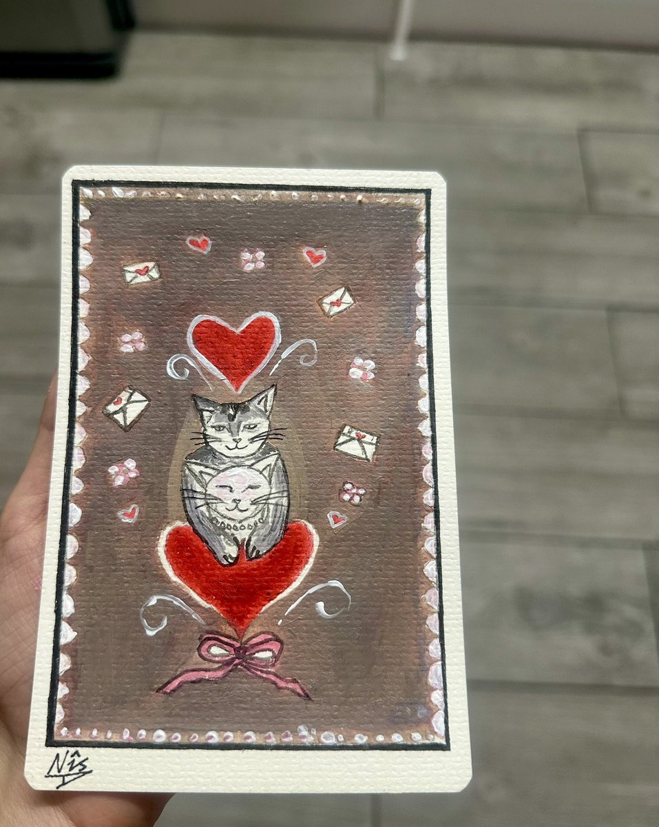 thecatdirect's tweet photo. Valentine’s Day Cats 🐈‍⬛❤️
Handmade original acrylic painting, 10x15cm on card

#cat #cats #ValentinesDay #romance #love #art #acrylic #painting #catart https://t.co/t40KZuUHia