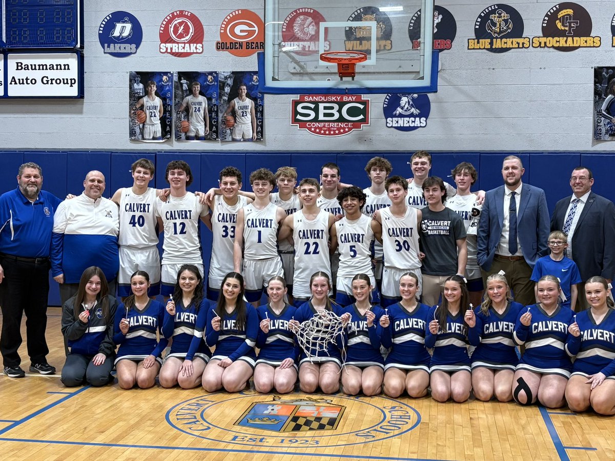 💙🤍💙DISTRICT BOUND!!💙🤍💙

The <a href="/Calvertbball/">Calvert Bball</a> team are Sectional Champions, defeating N Baltimore 60-35.  They’ll face Arlington next Thursday. 

Congratulations to senior, Gavin Wagner, who scored his 1000th career point tonight! <a href="/SBCBoysBBall/">SBC Boys Basketball</a> <a href="/SenecaCoSports/">Seneca County Sports</a> <a href="/davey153/">Dave Spengler ®</a>