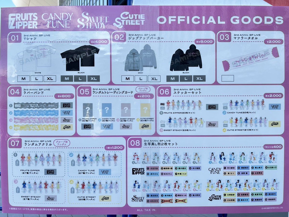 グッズ完売情報】 #KAWAIILAB #カワラボ #FRUITSZIPPER #ふるっぱー