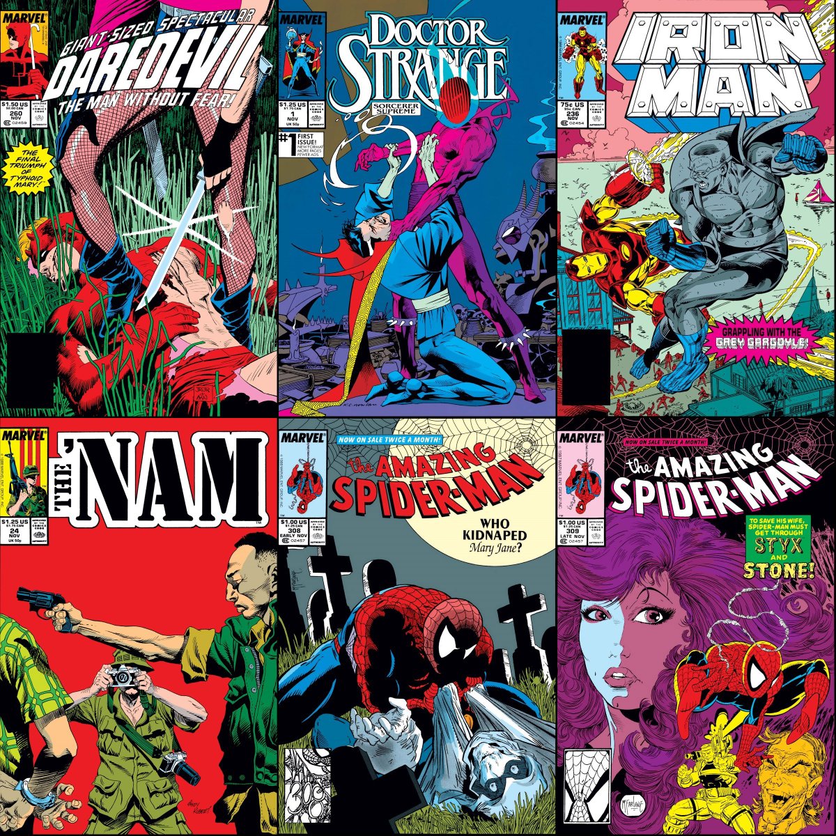 Marvel Comics that were on sale with cover dates of November 1988.