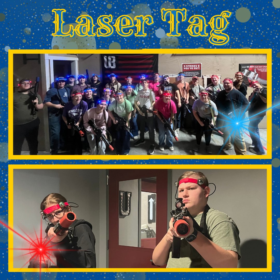 BayPortFFA's tweet photo. 💙We were seeing doubles for our fifth and final day of FFA Week. We finished off our week by bringing students to play laser tag at Urban Battlefield.

Thanks to everyone who attended our events and made this year’s FFA Week so much fun! https://t.co/Jgn3KCfNJA