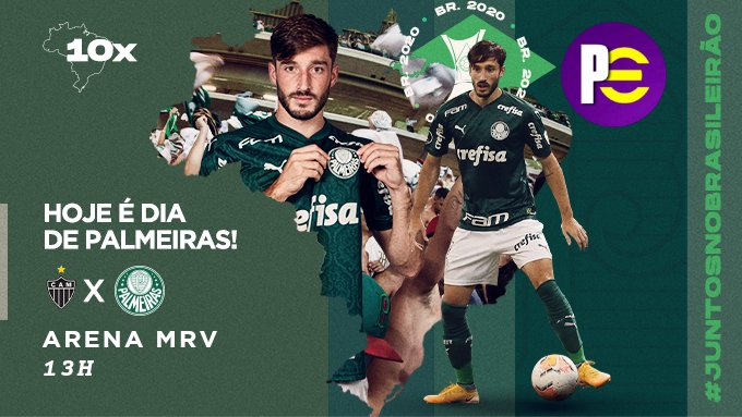 PEF_PALMEIRAS's tweet photo. Dia de Estreia pelo Brasileirão Série A o #MaiorCampeãoDoBrasil entra em campo as 13 horas contra o Atlético mineiro jogo valido pela Primeira Rodada https://t.co/00d0b6Qq2X