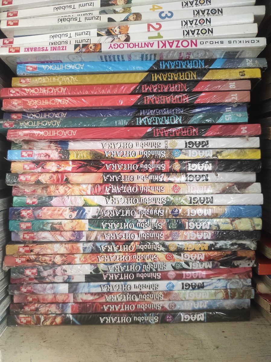 hollowbast's tweet photo. WTS fullset : 
🔹Magi 1-37 (end) : 800k
terbitan resmi. 7 kolpri mulus, sisanya segel.

bisa ijo oren + admin/splitpay. 
via jne, jnt, wahana.
DM ✅

#jualkomik #jualmanga #komikmagi #magi https://t.co/PWY1DNnk66