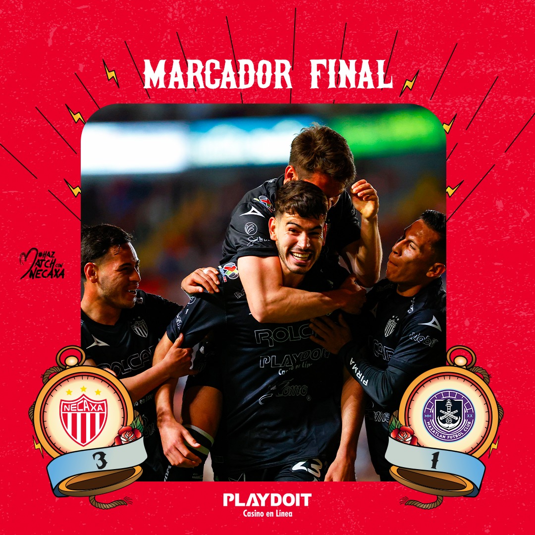ClubNecaxa's tweet photo. #NECvsMZT | 3-1 | ¡Llegó el 4to al hilo! Lo ganaron los Rayos con goles de Paradela, Alán Montes y el líder de goleó: Diber Cambindo. 

#HazMatchConNecaxa ❤️
@playdoitmexico https://t.co/q5GQNs1U0n