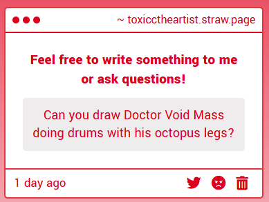 ToxiccTheArtist's tweet photo. Fun fact, he don't know how to play drums at all he just knows that you hit and tap them with sticks he don't know what he's doing๐๐๐๐not his fault๐ข๐ข๐ข(he's borrowing Pinkie's drumset<3)
#pressureroblox #voidmass #puddleofvoidmass https://t.co/z6bU0lnnn9