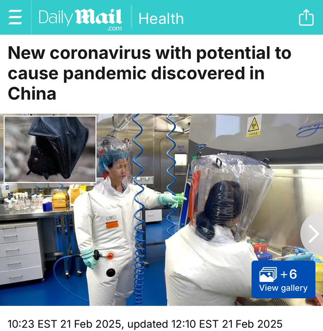 PrakashBehuraX's tweet photo. #BREAKING: New coronavirus with pandemic potential discovered in China, per Daily Mail.
Not again please. We are ready though this time.
#coronavurus #HKU5CoV2 #Nasdaq #StockMarket #Stock https://t.co/jOWDgM3ArC