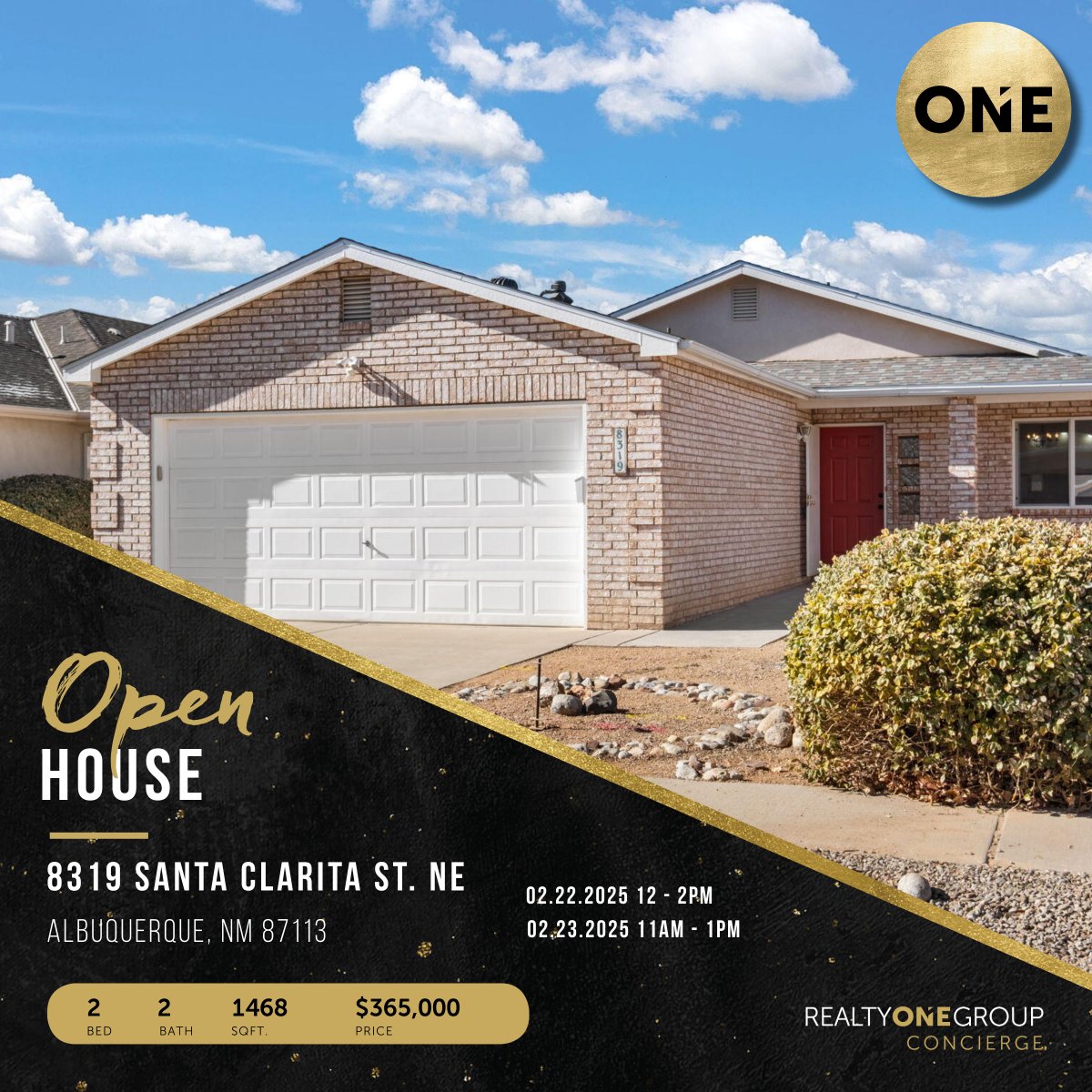 ScottMAlbright's tweet photo. 🏡 OPEN HOUSE THIS WEEKEND! 🏡

Beautiful home near North Domingo Baca Park! Don’t miss your chance to see it:

📍 8319 Santa Clarita St. NE, #ABQ 87113
📅 Sat, Feb. 22 | 12-2 PM
📅 Sun, Feb. 23 | 11 AM-1 PM
📞 Realty ONE Group Concierge: 505-318-1111

https://t.co/vcMALME1BV https://t.co/bNeNGPCIJV