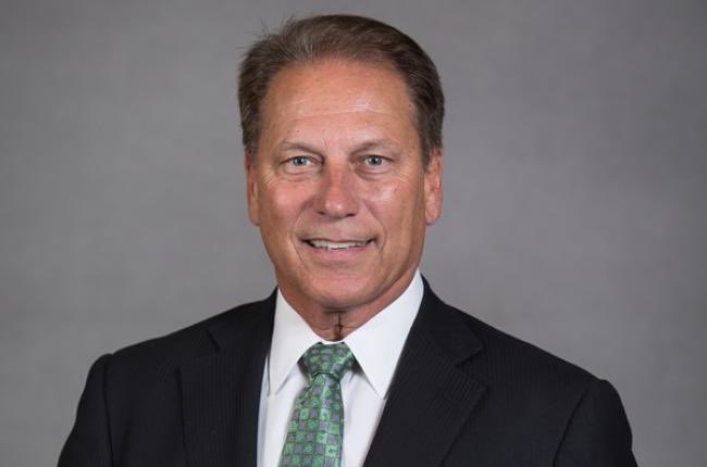 JustinThind's tweet photo. Tom Izzo when his team had to play an average team on the road tonight: https://t.co/wzPXjBS6nR