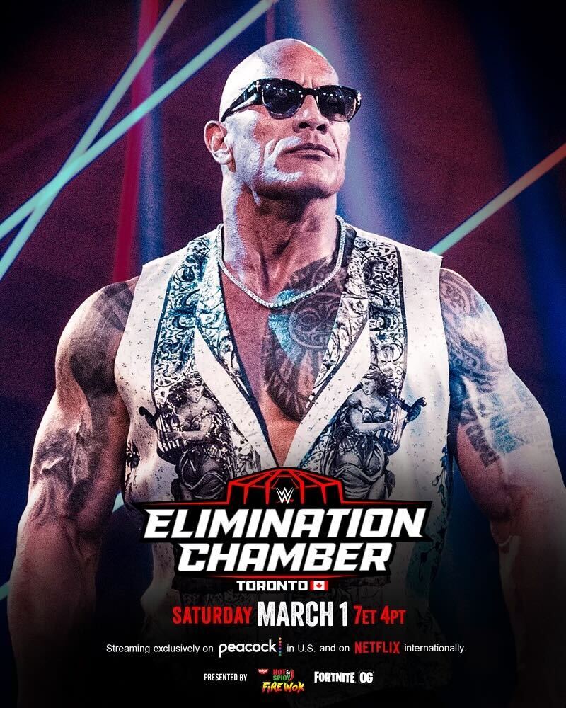 WWE's tweet photo. LET'S GO!!! 

@TheRock will be at #WWEChamber! 👏🔥

🎟️https://t.co/8JsTRSVCW1 https://t.co/c97c7AcwfJ