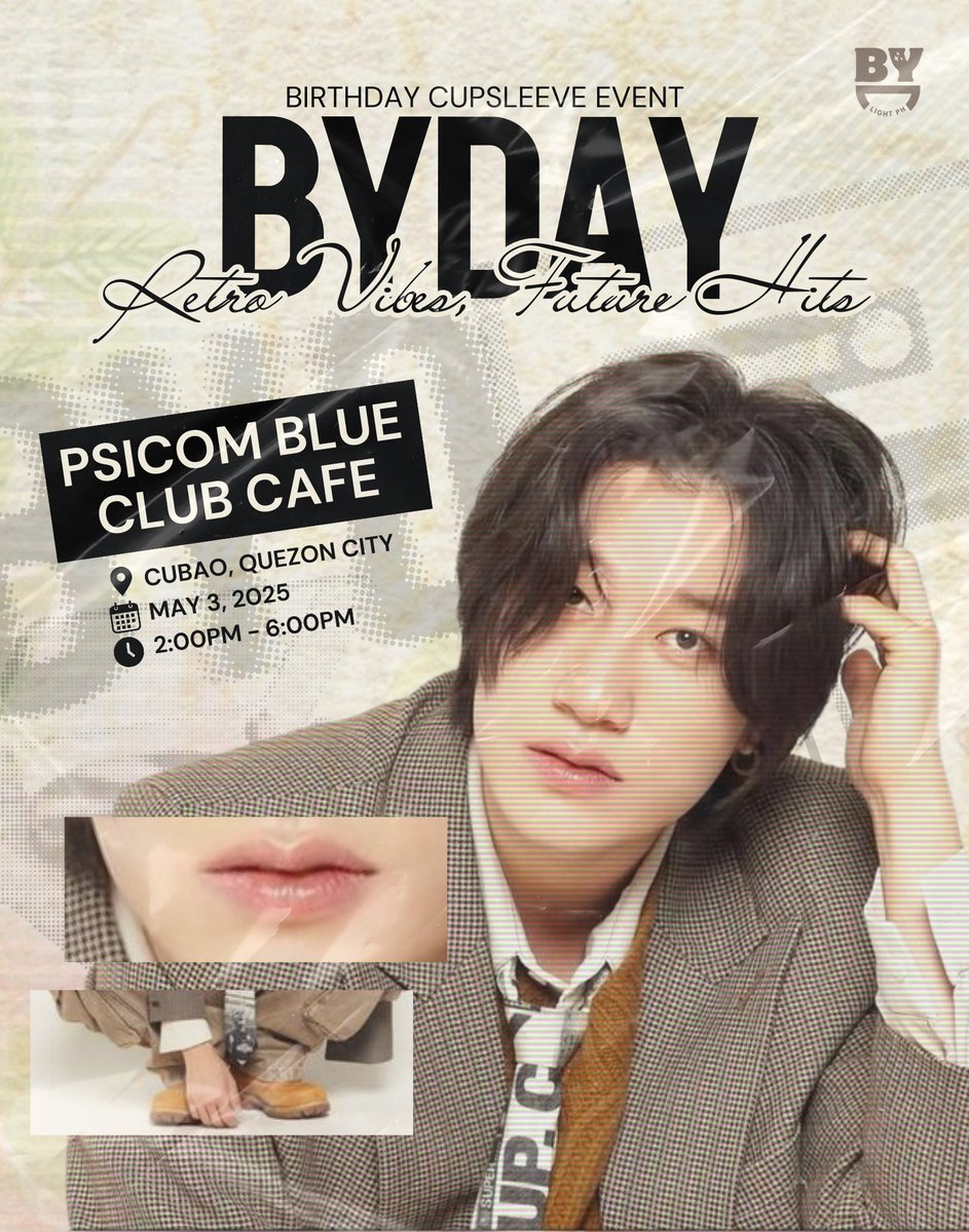 urjanesells's tweet photo. Hello, EVERYBY:D!

𖤐 𝘽𝙔𝘿𝙖𝙮 𝘽𝙞𝙧𝙩𝙝𝙙𝙖𝙮 𝙋𝙧𝙤𝙟𝙚𝙘𝙩 1️⃣𖤐

#𝘽𝙔𝘿𝙖𝙮: 𝙍𝙚𝙩𝙧𝙤 𝙑𝙞𝙗𝙚𝙨, 𝙁𝙪𝙩𝙪𝙧𝙚 𝙃𝙞𝙩𝙨
— a 2025 Bang Yedam Cupsleeve event by @BYDLIGHT_PH 💫

📍 PSICOM Blue Club Cafe Cubao
📅 May 3, 2025 
🕑 2PM-6PM

#방예담 #BANGYEDAM 
@_YEDAM_OFFICIAL