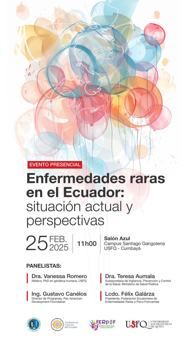 Academia de Ciencias - Ecuador (@cienciasecuador) on Twitter photo Cordialmente invitados al foro-panel “Enfermedades raras en el Ecuador: situación actual y perspectivas” a realizarse el próximo martes 25 de febrero a las 11 am en la <a href="/USFQ_Ecuador/">Universidad San Francisco de Quito</a> - un evento organizado en conjunto con la <a href="/FERPOF1/">ⒻⒺⓇⓅⓄⒻ</a>, la <a href="/AcadEcMed/">Academia Ecuatoriana de Medicina</a> y la <a href="/CienciasEcuador/">Academia de Ciencias - Ecuador</a> Cordialmente invitados al foro-panel “Enfermedades raras en el Ecuador: situación actual y perspectivas” a realizarse el próximo martes 25 de febrero a las 11 am en la <a href="/USFQ_Ecuador/">Universidad San Francisco de Quito</a> - un evento organizado en conjunto con la <a href="/FERPOF1/">ⒻⒺⓇⓅⓄⒻ</a>, la <a href="/AcadEcMed/">Academia Ecuatoriana de Medicina</a> y la <a href="/CienciasEcuador/">Academia de Ciencias - Ecuador</a>