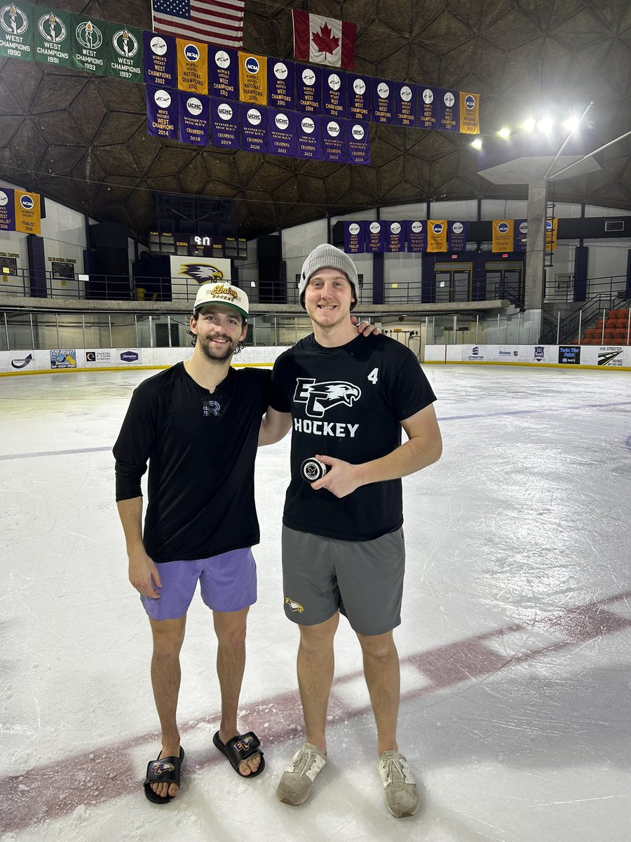 King of the Reif!

Congratulations to Ryan Reifler on reaching the 100 points milestone with a first period assist in tonight's 8-1 win over Castleton! Reifler joins Chance Gorman as the second player to hit the centruy mark this season and 55th in program history!