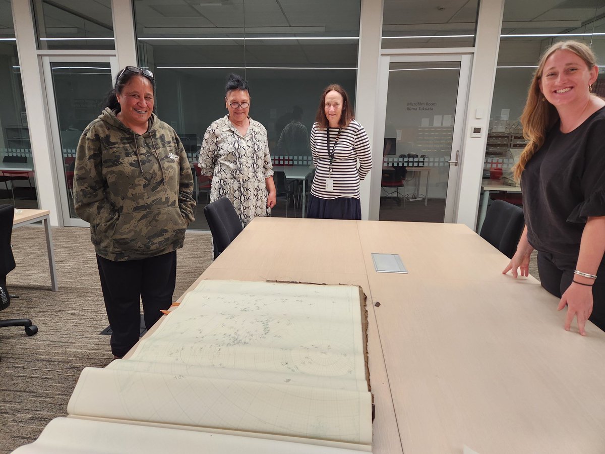 🗞️🗞️  Geography staff members, Teresa Konlechner and Mike Hilton have been delving into the archives! They were looking through old (1958) weather maps, at the Auckland Archives NZ reading room, for evidence of storm events - which they did in fact find 🌊⛈️