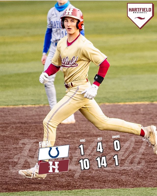 Hartfield Baseball (@ha_hawks_bsb) on Twitter photo Hawks win! Noah Flynn gets his first start on the mound going 4 innings with 6 strikeouts. Henry Abt, Graham Jackson, Sam Oakley all finished the night with multiple hits. Sam Sheffield earns player of the game honors with four hits. Hawks win! Noah Flynn gets his first start on the mound going 4 innings with 6 strikeouts. Henry Abt, Graham Jackson, Sam Oakley all finished the night with multiple hits. Sam Sheffield earns player of the game honors with four hits.